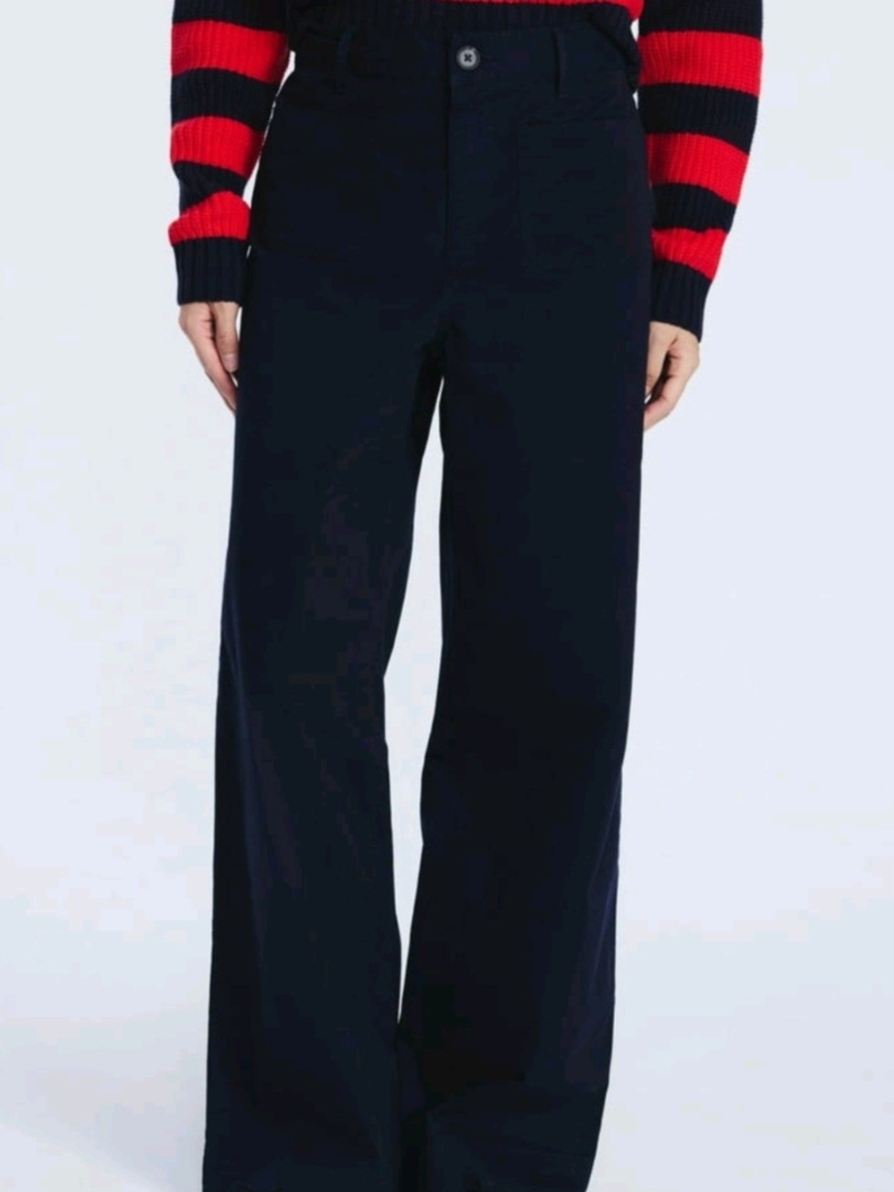 Women’s Free Assembly Patch Pocket Wide Leg Pants Navy Size XS and S available